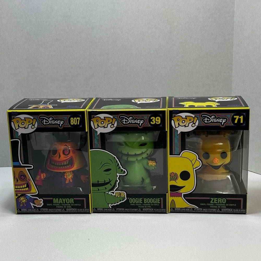 Funko Pop nightmare before christmas blacklight full set 809, 807, 71, 39, 16 15